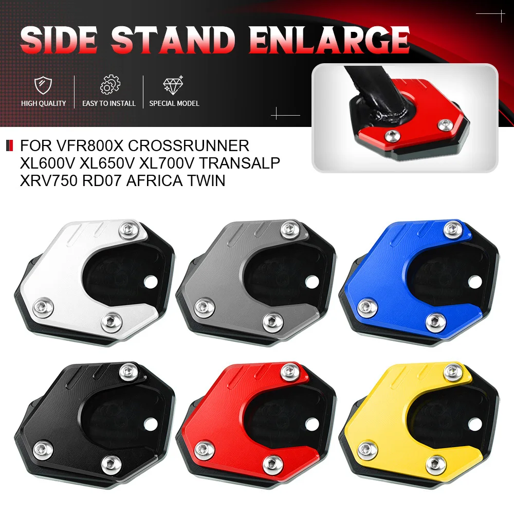 For HONDA CROSSRUNNER VFR800X Crossrunner Motorcycle CNC Accessories Kickstand Side Stand Extension Pad Support Plate Enlarge