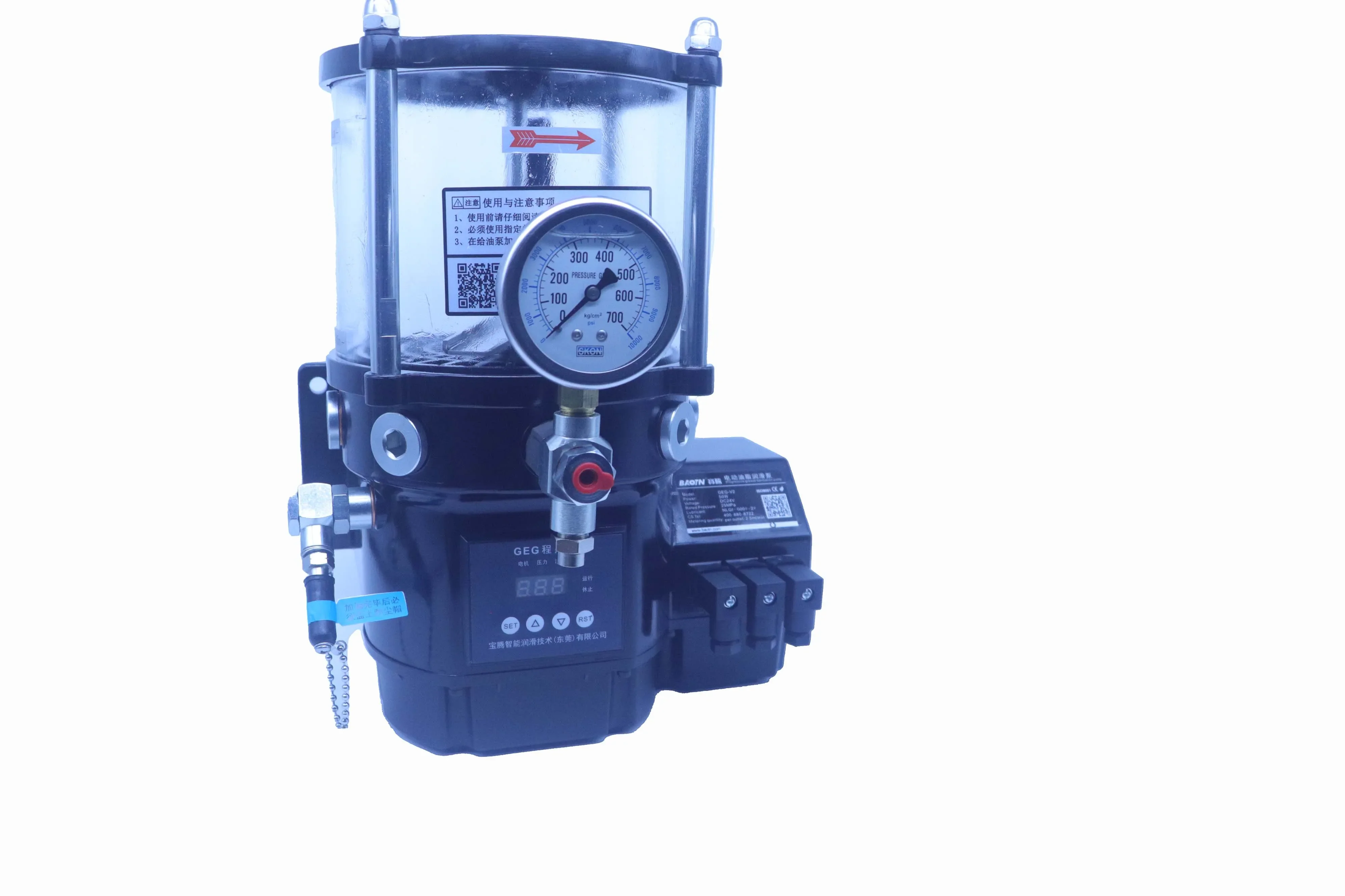 Baotn Electric Grease Pump high pressure grease pump 1-4 Outlets Automatic Grease Pump With Liquid level alarm