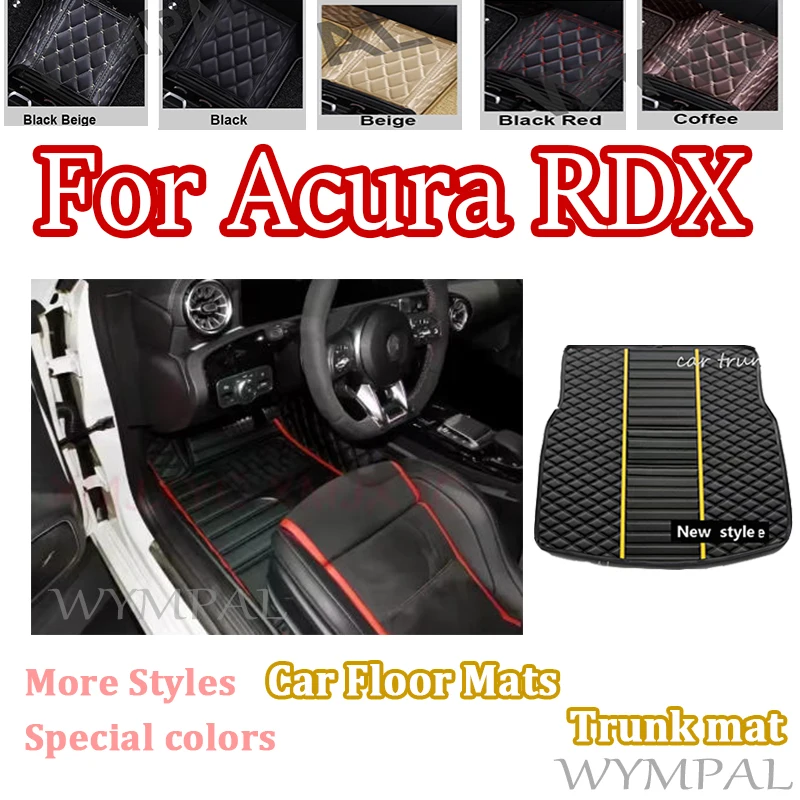 

Luxury Auto Car Floor Mats For Acura RDX 2018 2017 2016 2015 2014 2013 2012-2010 Interior Accessories Waterproof Leather set