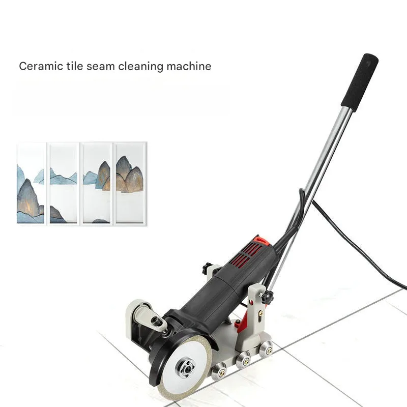 Multifunctional Electric Grout Cleaner Tile Groove Cutter Slotting Machine For Grout Removal Floor Cleaning With Bracket