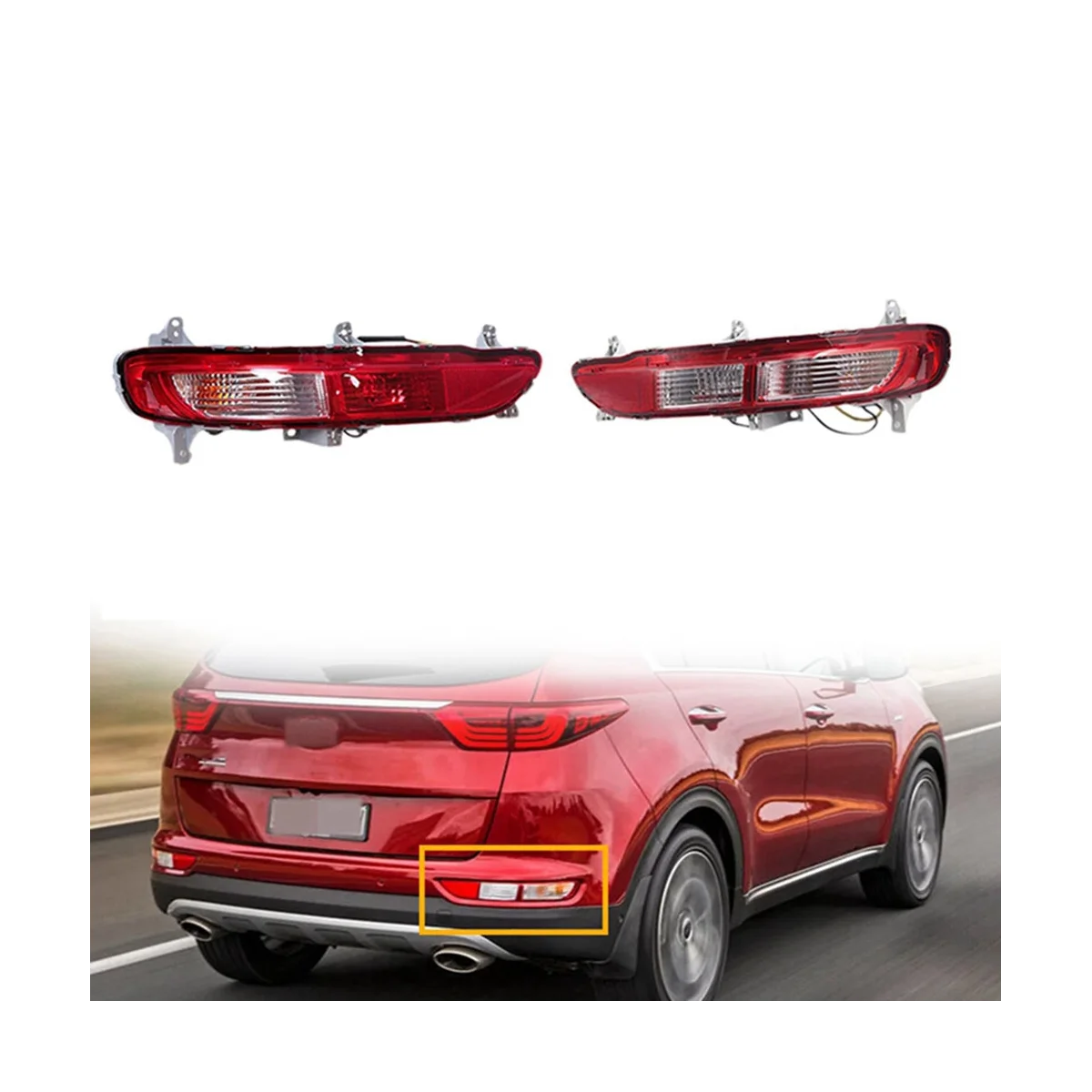 

Car Rear Left Bumper Fog Light Parking Warning Reflector LED Taillights for Hyundai Kia K5 Sportage 2016 2017 2018