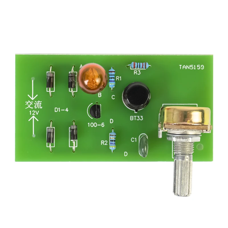 BT33 Dimming Circuit Kit Eletrônico Única Junção Transistor Tiristor Table Lamp Soldagem Componente Eletrônico Prático