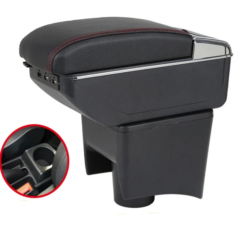 Reposabrazos para Volkswagen POLO 2010-2018, nuevo para VW POLO Mk5 6R Vento, caja de almacenamiento central para coche, accesorios para coche, modificación.