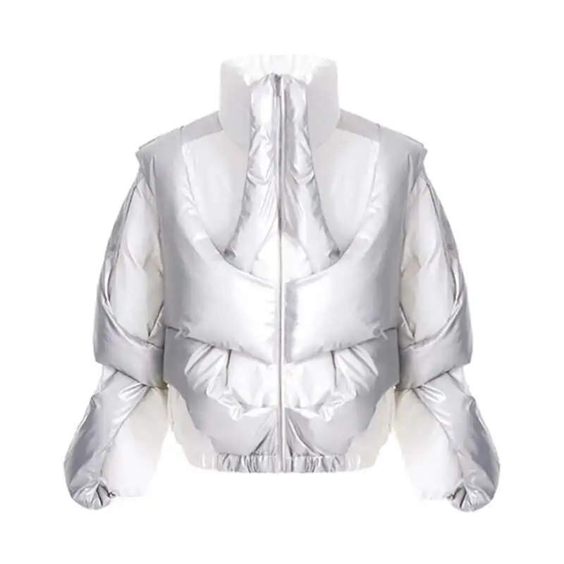 LUZHEN Designer Original Thick Asymmetric Personalized Streetwear Padded Jackets Windproof 2025 Male Liner Cotton Coats LZ8061