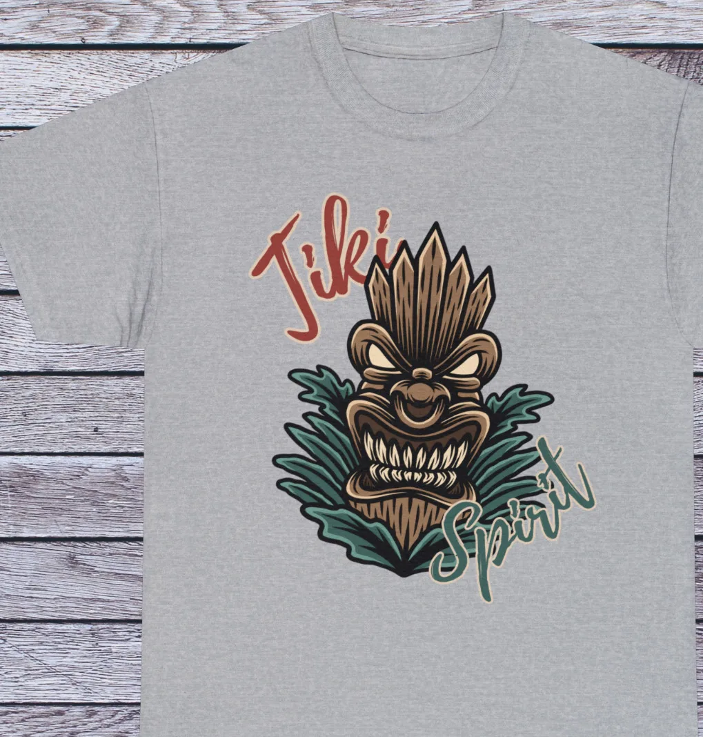 Tiki Spirit T Shirt Vintage Old School Surf Marine Beach Tattoo Clothing