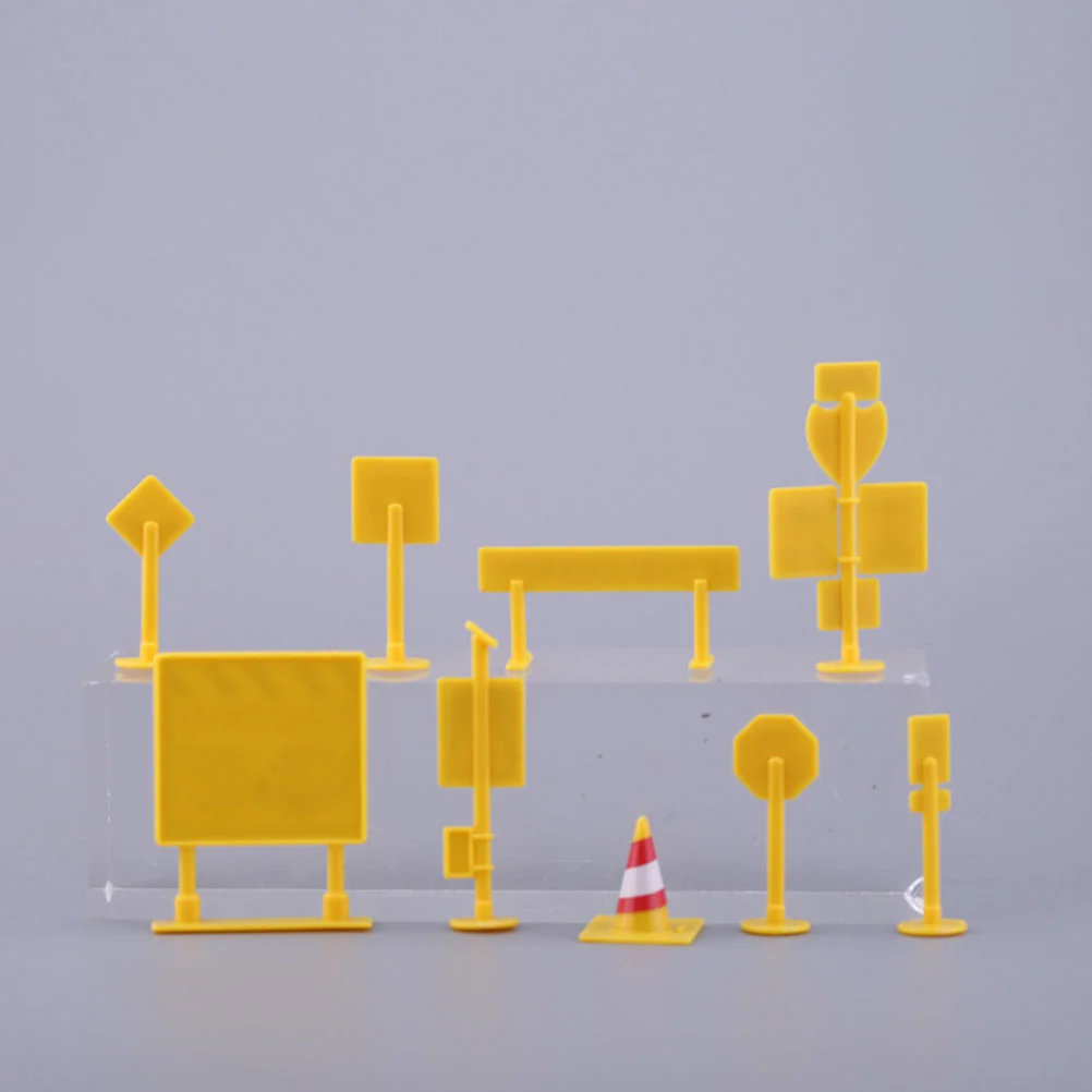 

Traffic Ornaments Sign Toys Miniature Barricade Kids Road Roadblock Barrier Plastic Model