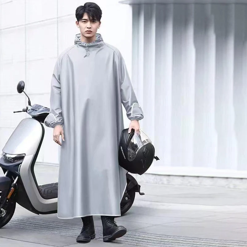 1Pcs Electric Motorcycle One-piece Single-piece Raincoat Men\'s Cycling Clothing Long Full-body Rain Poncho Home Rain Gear