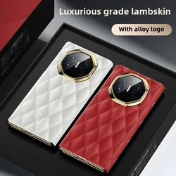 Light luxury diamond grid for Huawei Mate XTs Case lambskin all-inclusive anti-fall smart flip cover for Huawei Mate XT Case