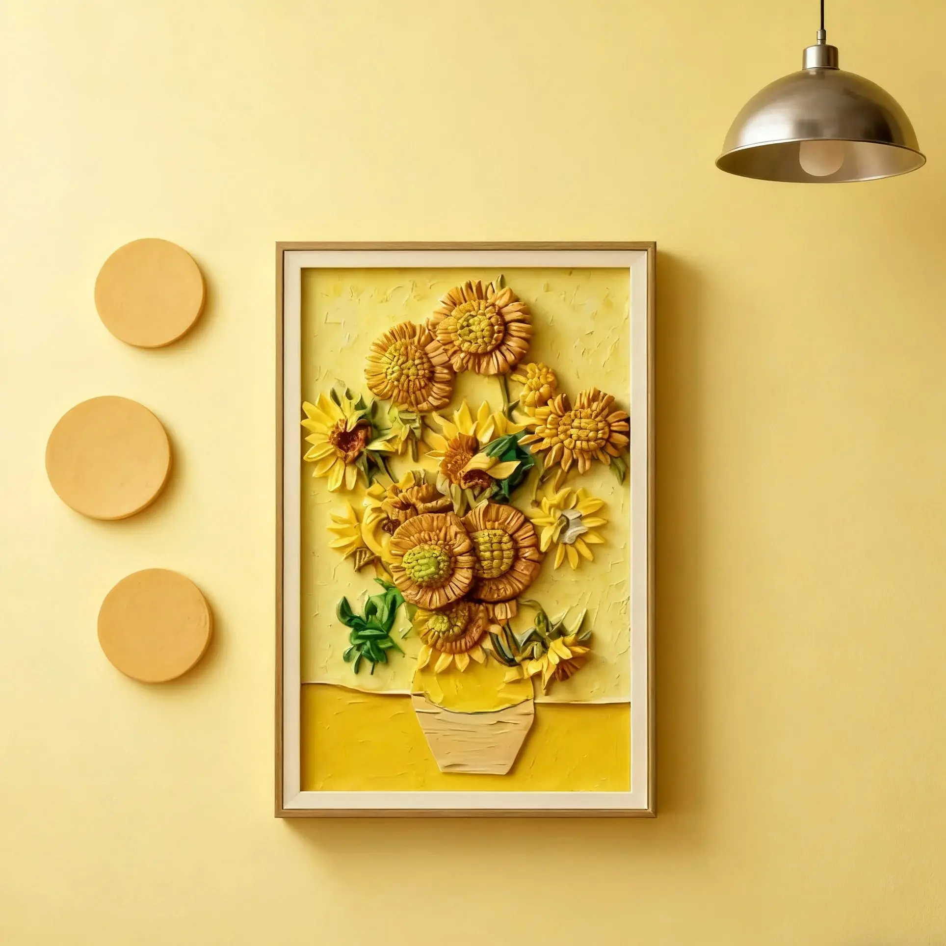 

2615pcs 31215 Vincent Sunflower Art Mural Creative Decoration Ornament Ornament Children's Gift