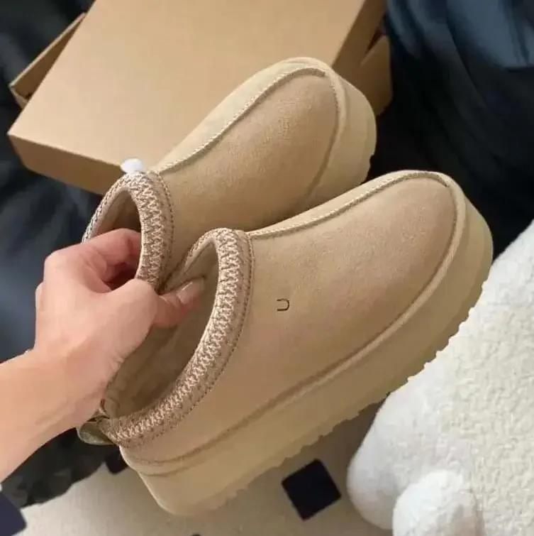 Classic Ultra UGG Mini Platform Boot Australia Tasman Designer Matte Fur Snow Boots Slippers Suede Comfort Winter Ankle Booties