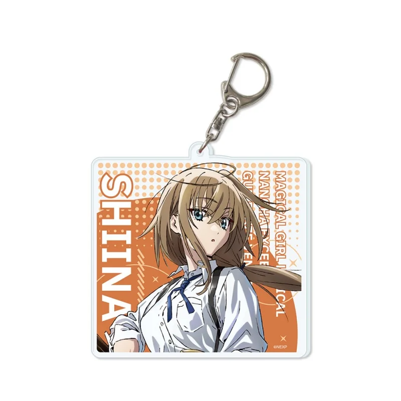 Magical Girl Lyrical Nanoha 6CM Acrylic Pendant Keychains Accessories Car Key Chain Key Ring Phone Bag Hanging Jewelry Gifts