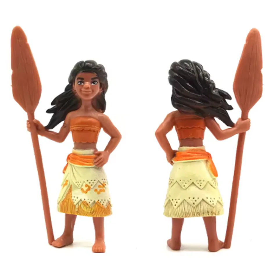 6/10 unids/set 6-12cm princesa Maui jefe Tui Tala Heihei Pua figura de acción Brinquedo juguetes para niños regalo de Año Nuevo 3 vendido
