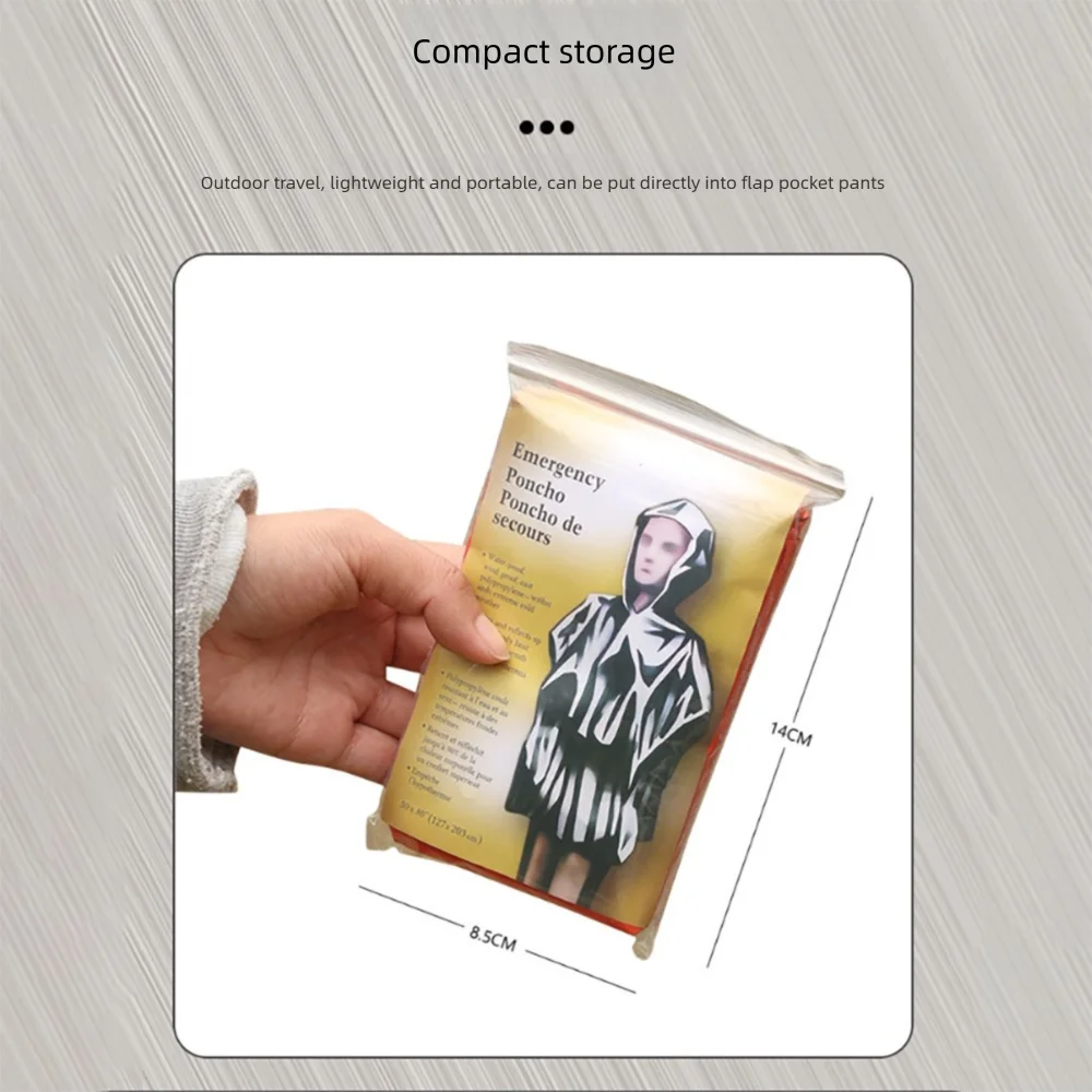 في الهواء الطلق متعددة الوظائف معطف واق من المطر التخييم معطف واق من المطر مقاوم للماء بقاء الطوارئ الملابس العاكسة معدات التخييم