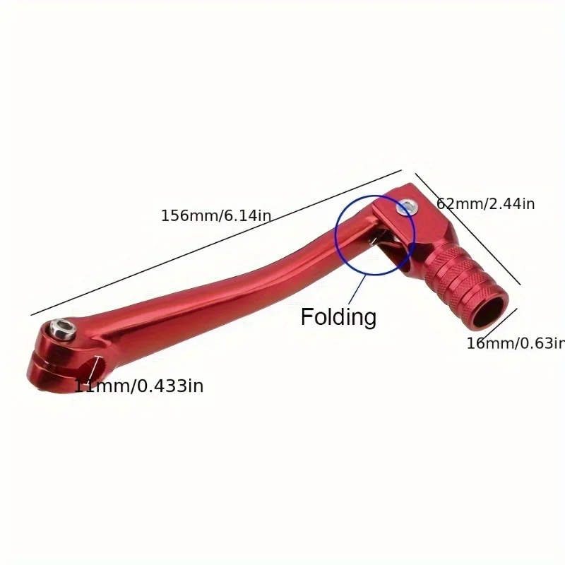 1pc Aluminum Motorcycle CNC Moto Folding Gear Shift Lever, Moto Accessories Bikes Gear Lever