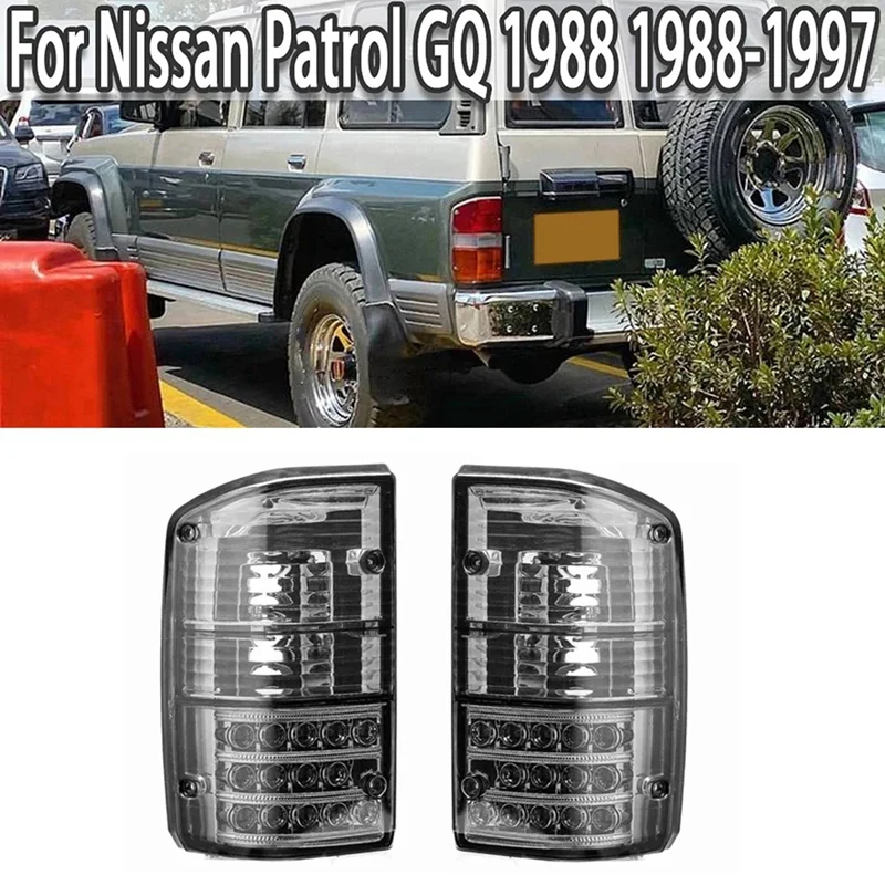 

2PCS LED Tail Light Rear Bumper Brake Lamp 26555-05J00 26550-05J00 Car Accessories For Nissan Patrol GQ 1988-1997 Series 1 2