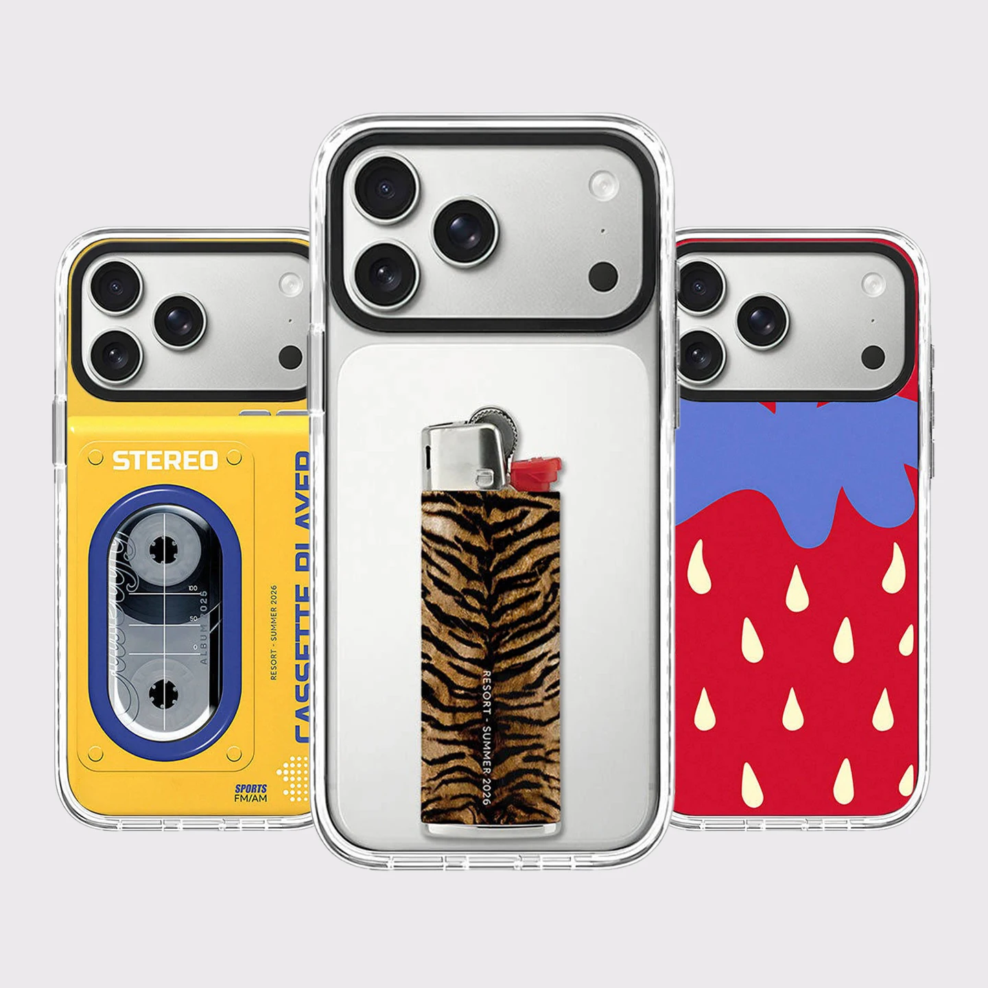 Tiger Pattern Lighter White Border Magnetic Phone Case Cover for IPhone 13 14 15 16 17 Pro Max Case for IPhone Air