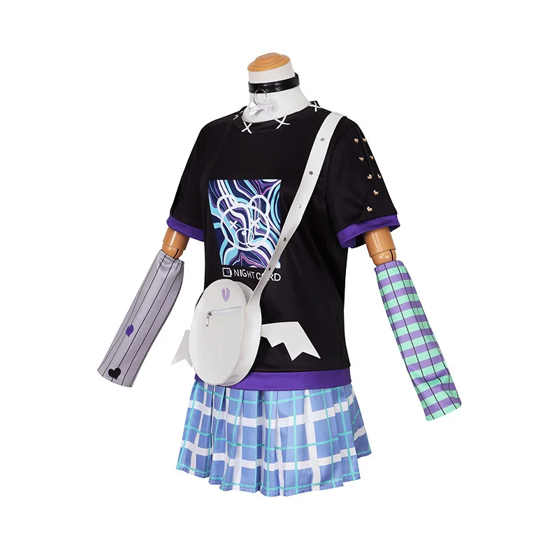 Anime Game Mi Project Sekai Colorful Stage Feat Yoisaki Kanade Cosplay Costumes Daily Wear Cute T-Shirt And backpacks Outfits