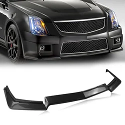 For Cadillac CTS-V 2009 2010 2011 2012 2013 2014 2015 Front Spoiler Bumper Lip ABS Carbon Fiber Look/Gloss Black Lower Splitter