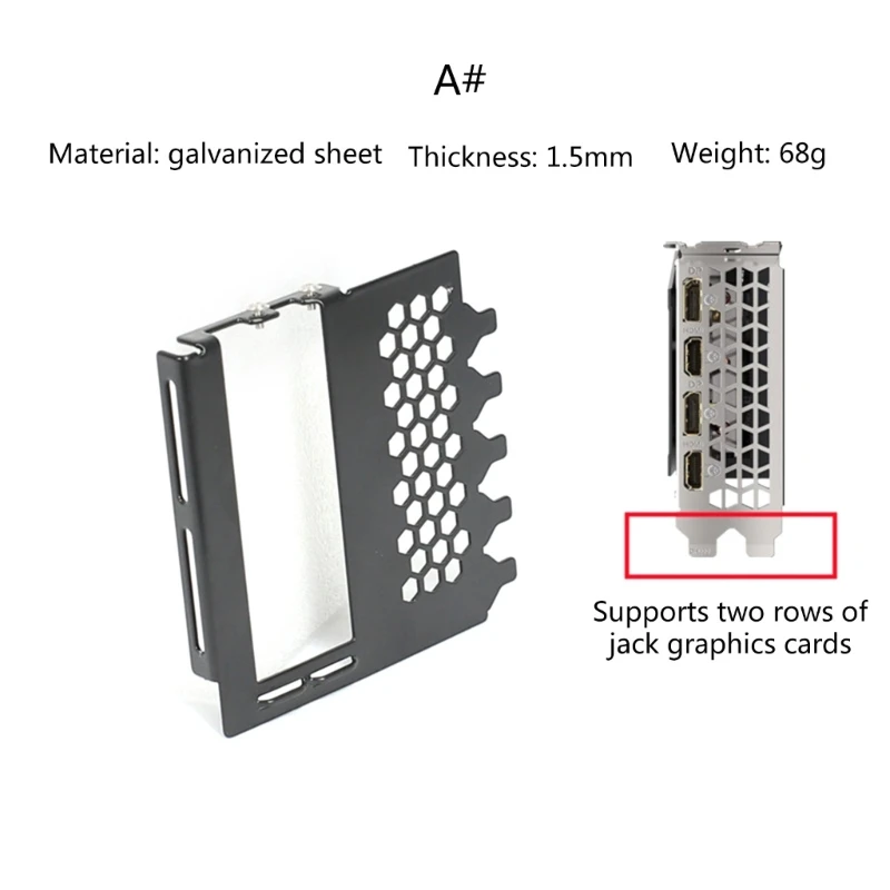 SXJ-I GPU Conversion Mount GPU Holder Metal Durable GPU Steering Vertical Metal Bracket Graphics Card Angle in PC Case 2/3 Slots