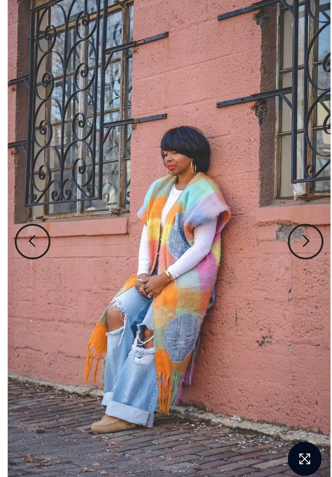 Women Winter Fashion Multicolor Fuzzy Long Cardigans Blogger Recommend Party Warm Open Front Kimonos African  Loose Jacket