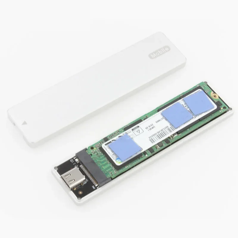 NEW TYPE-C USB3.1 to M. 2 NVME PCIE SSD enclosure PCI-E protocols MINI Aluminium mobile hard disk box JMS583 chip