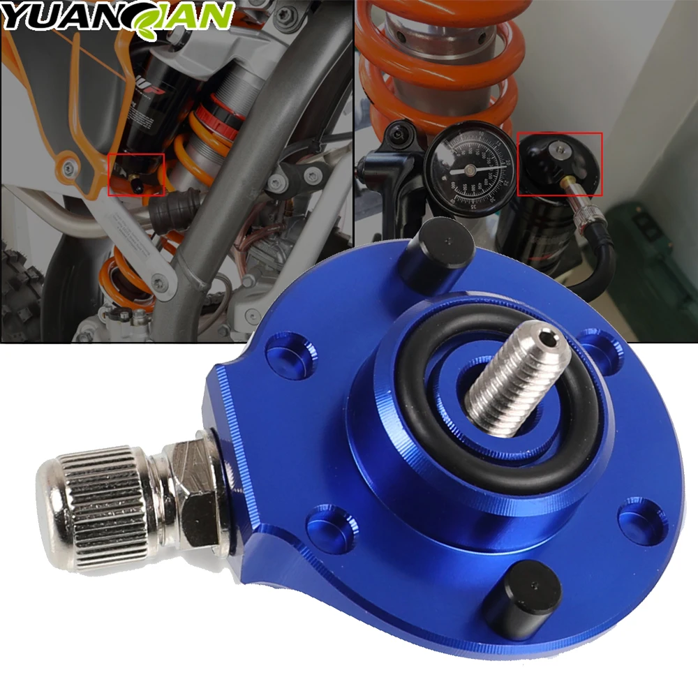 Motorcycle Rear Suspension Gas Valve Aluminum 64MM For 125 200 250 300 450 EXC XCW 2021 2020 2019 2018 SX SXF XC EXC-F XC-F