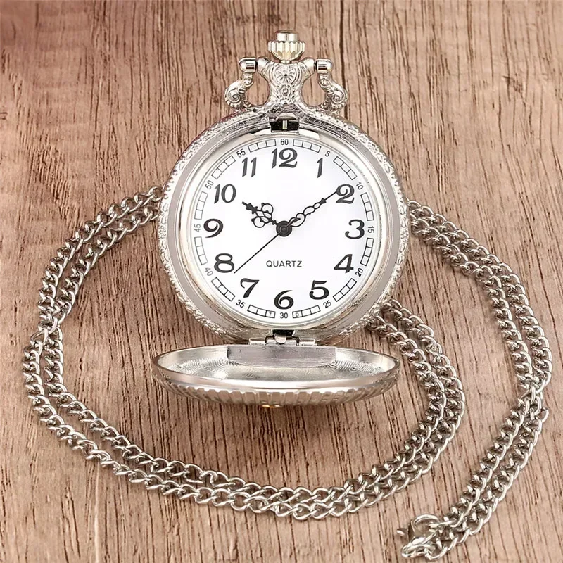Silver Freemasons G Design Full Hunter Masonic Quartz Pocket Watch for Men Women Sweater Chain Collectable Timepiece Reloj Gift