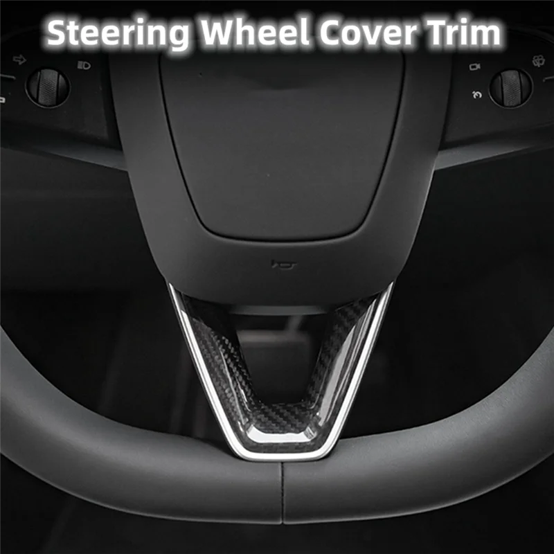 

Car Steering Wheel Cover Trim Sticker Steering Wheel Cover Trim Interior Accessories For Tesla Model 3 Highland 2024