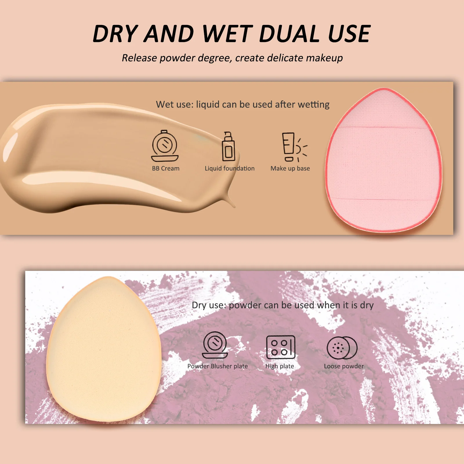 

7Pcs Finger Puff Mini Makeup Puff Comfortable Breathable for Concealer Facial Use Facial Beauty