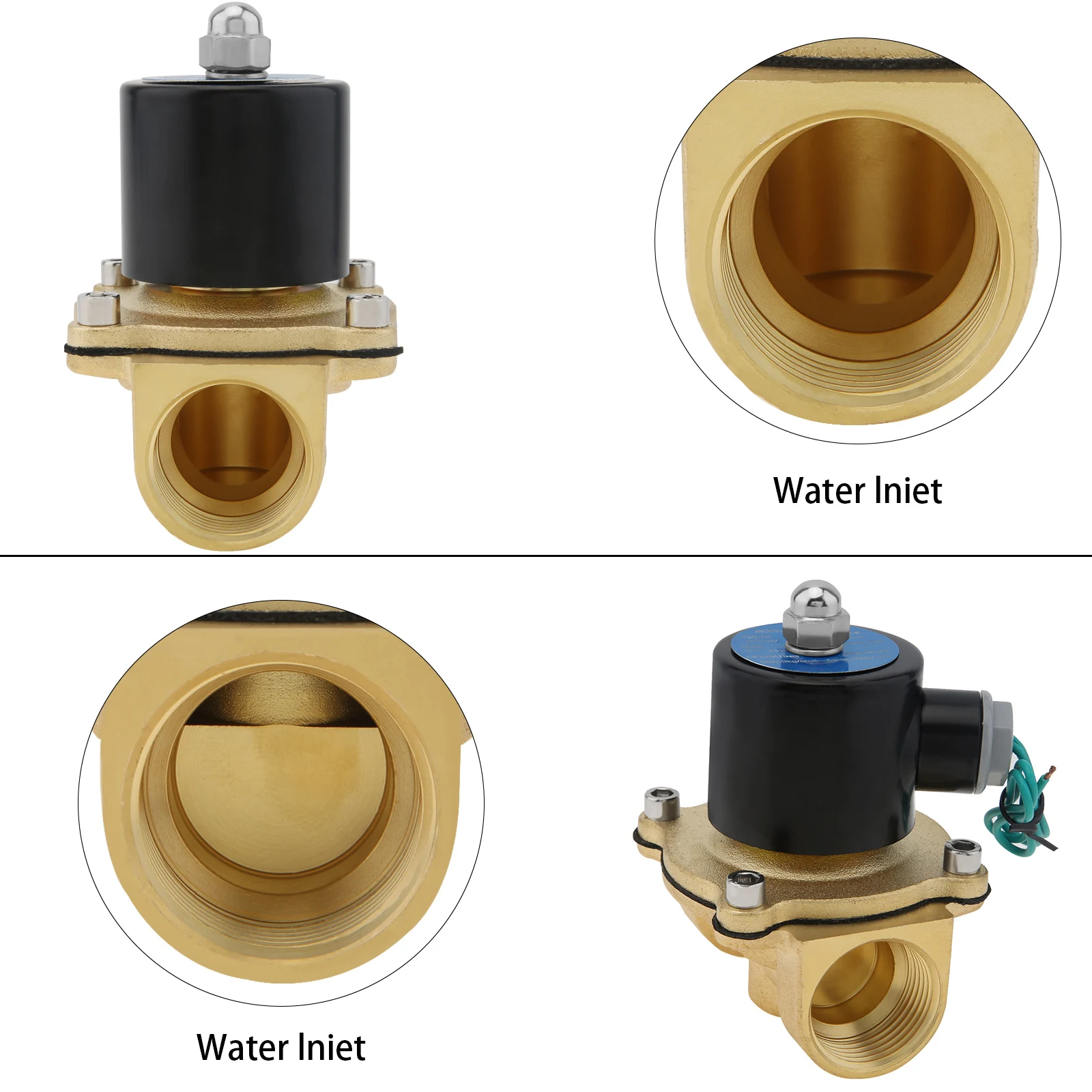 1 Inch DN25 Solenoid Valve AC110V /220V /DC 12V/24V 2W Normally Closed Two Way Direct Acting Diaphragm Type Electric Valve