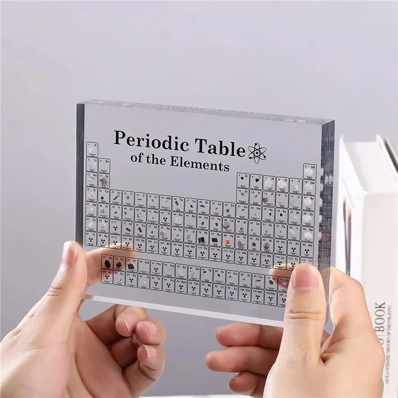 3D Chemical Element Display Acrylic Periodic Table With Elements Samples Children Gift Chemistry Teaching School Home Decoration