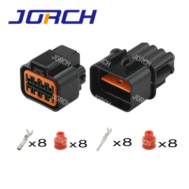 KUM Series 8 Way Housing Male Female Waterproof Black Auto Connector PB621-08020 PB625-08027