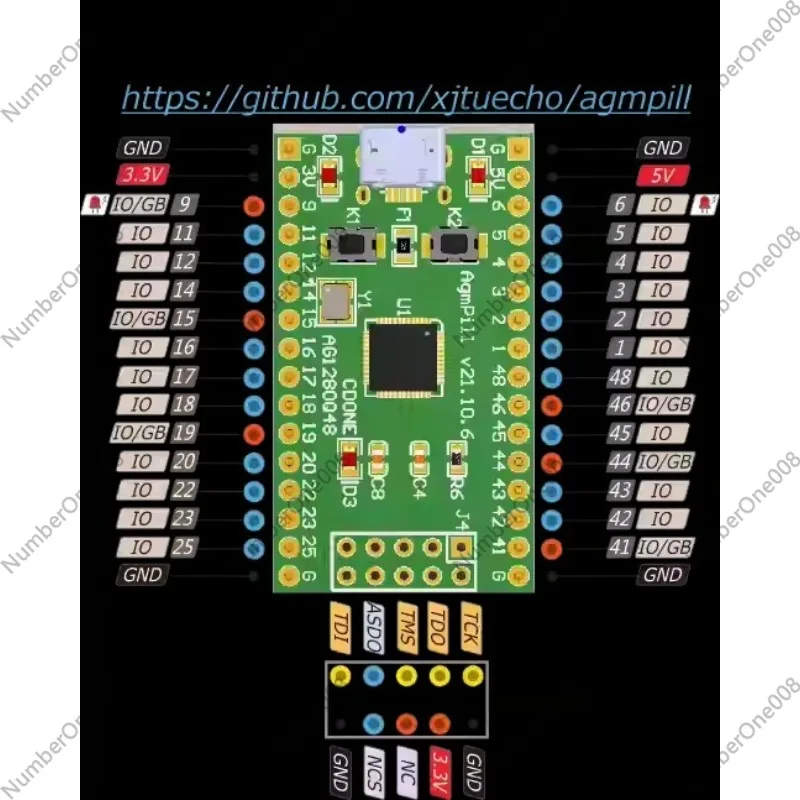 Core Board AG1280Q48 Development Board Evaluation Board Domestic FPGA Chip AG10KL144H