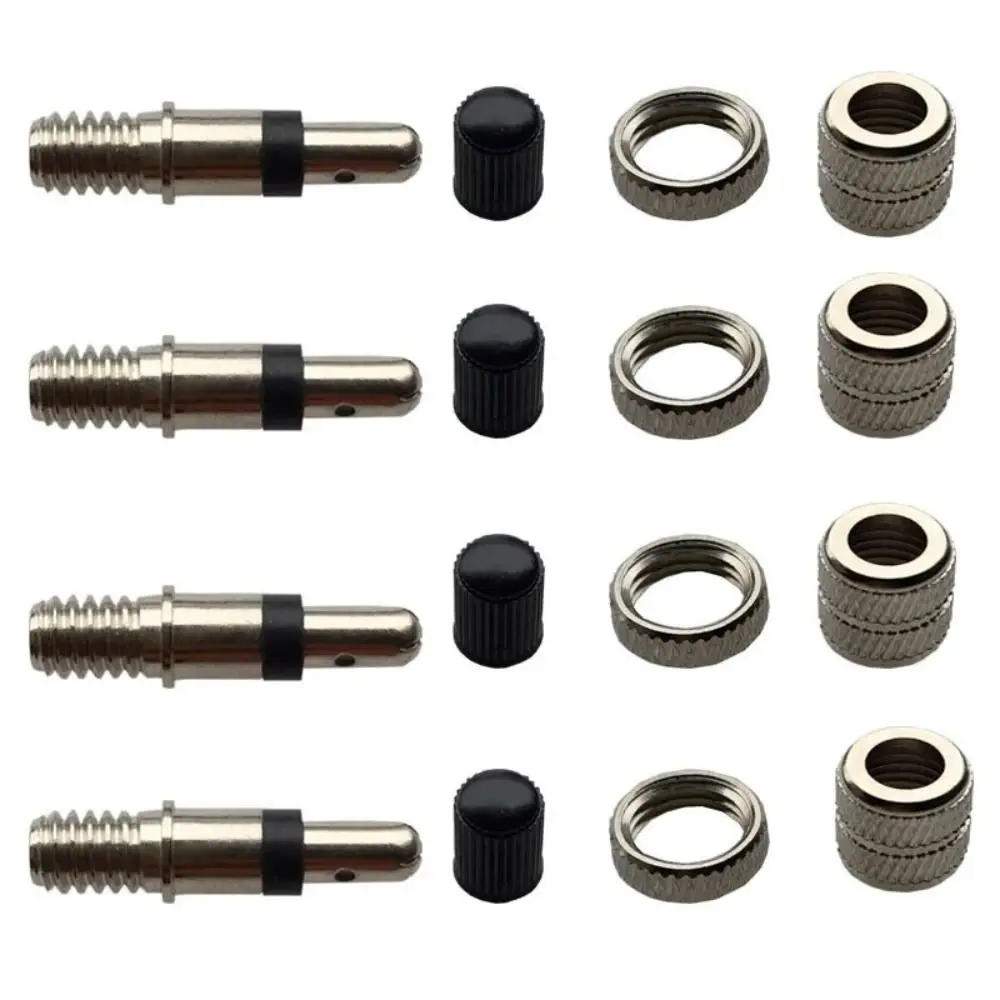 Valves de pneus de vélo de Type allemand, 4 pièces, noyaux de valves de pneus universels très résistants, Installation facile, vannes de pneus de vélo
