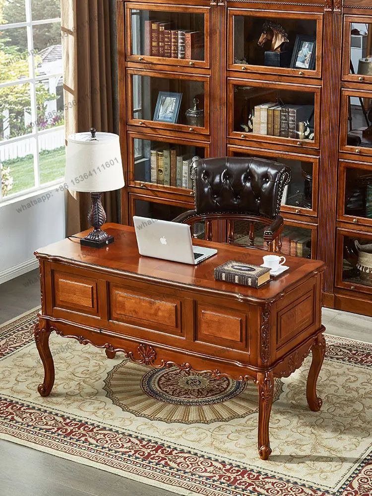 yj32 American rural European solid wood computer table calligraphy table