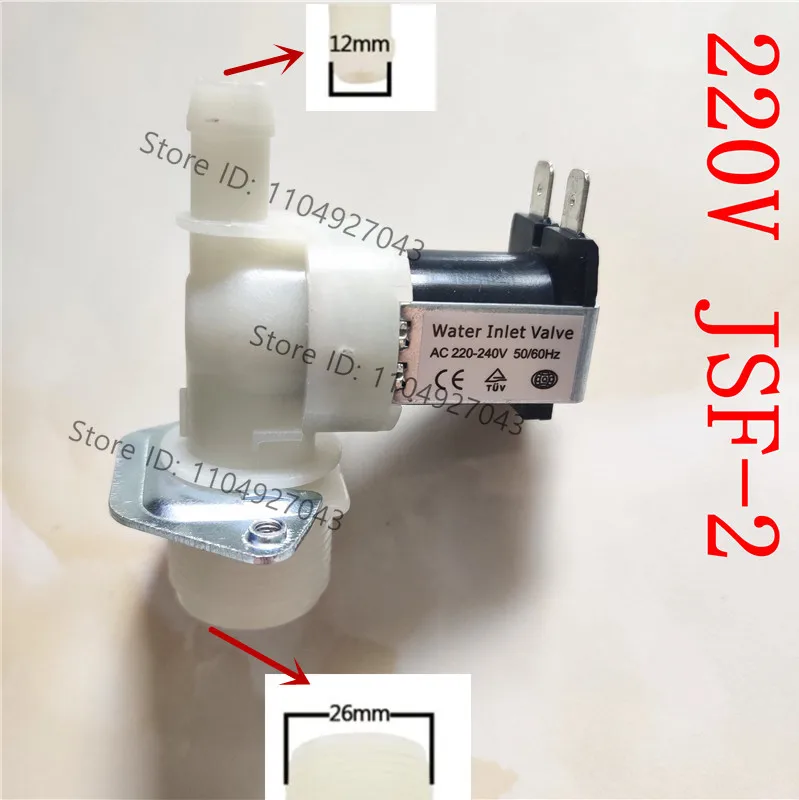 4pcs Durable Washing Machine Water Inlet Valve JSF-2 Single Inlet Solenoid Valve