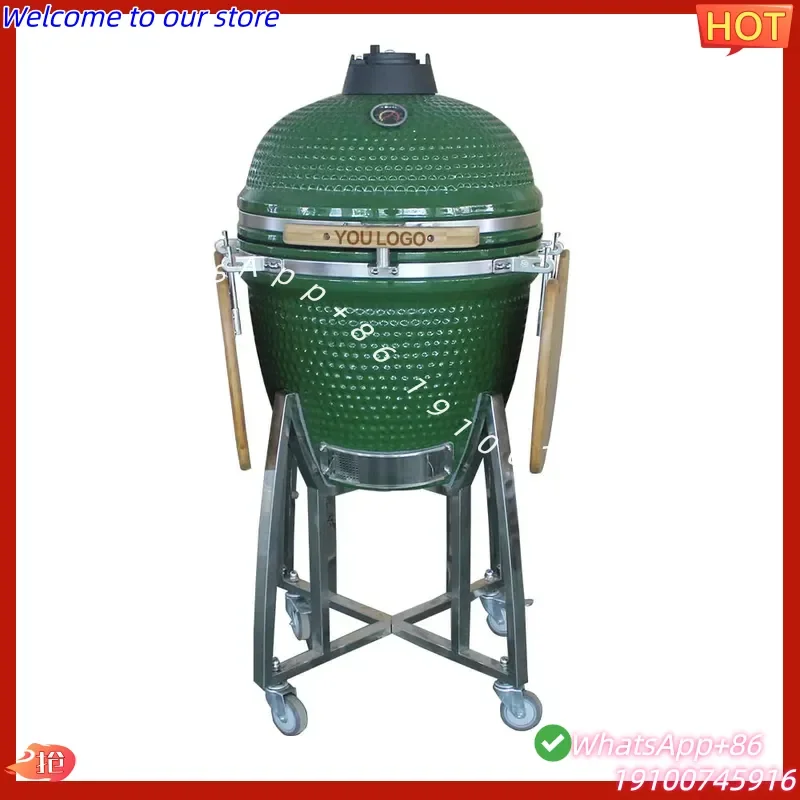 2026Hot Auplex Kamado Grill-2026 Christmas Trend 21 Inch BBQ Smoker Outdoor Asadores De Carbon Ceramic Grill 57 cm