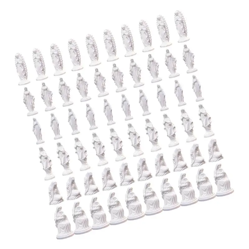 Set of 60 Miniature Resin Blessing Holy Mother Statue Religious Catholic Home Decors Figurine For Shelf Altar And Office D2RD