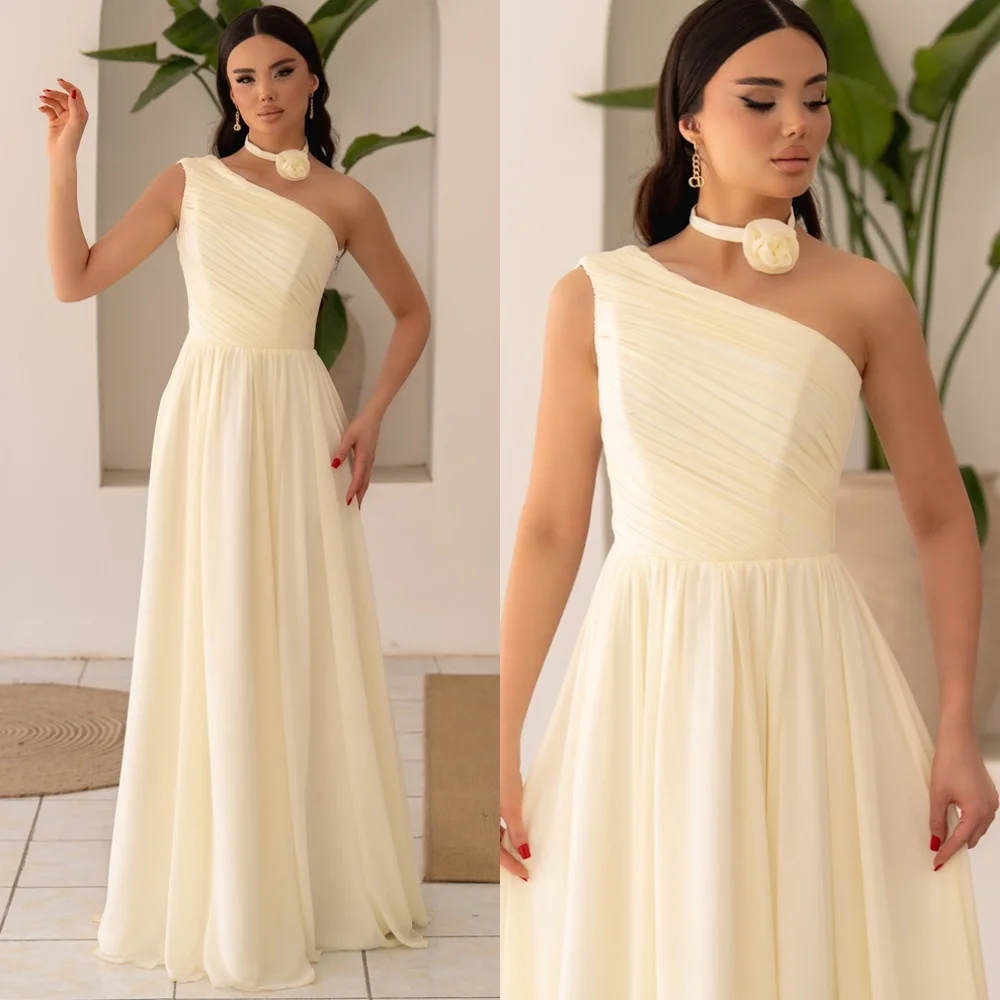 Robe de soirée trapèze en mousseline de soie, personnalisée, gracieuse, classique, robes de bal, tempérament, longueur au sol, robes d'occasion spéciale