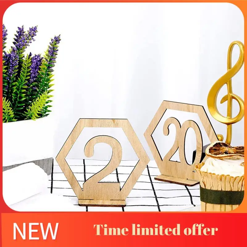 

1-40 Wedding Wooden Table Number Sign Wooden Bar Cafe Number Table Sign Seat Number Plate Wedding Party Decoration Easy To Use