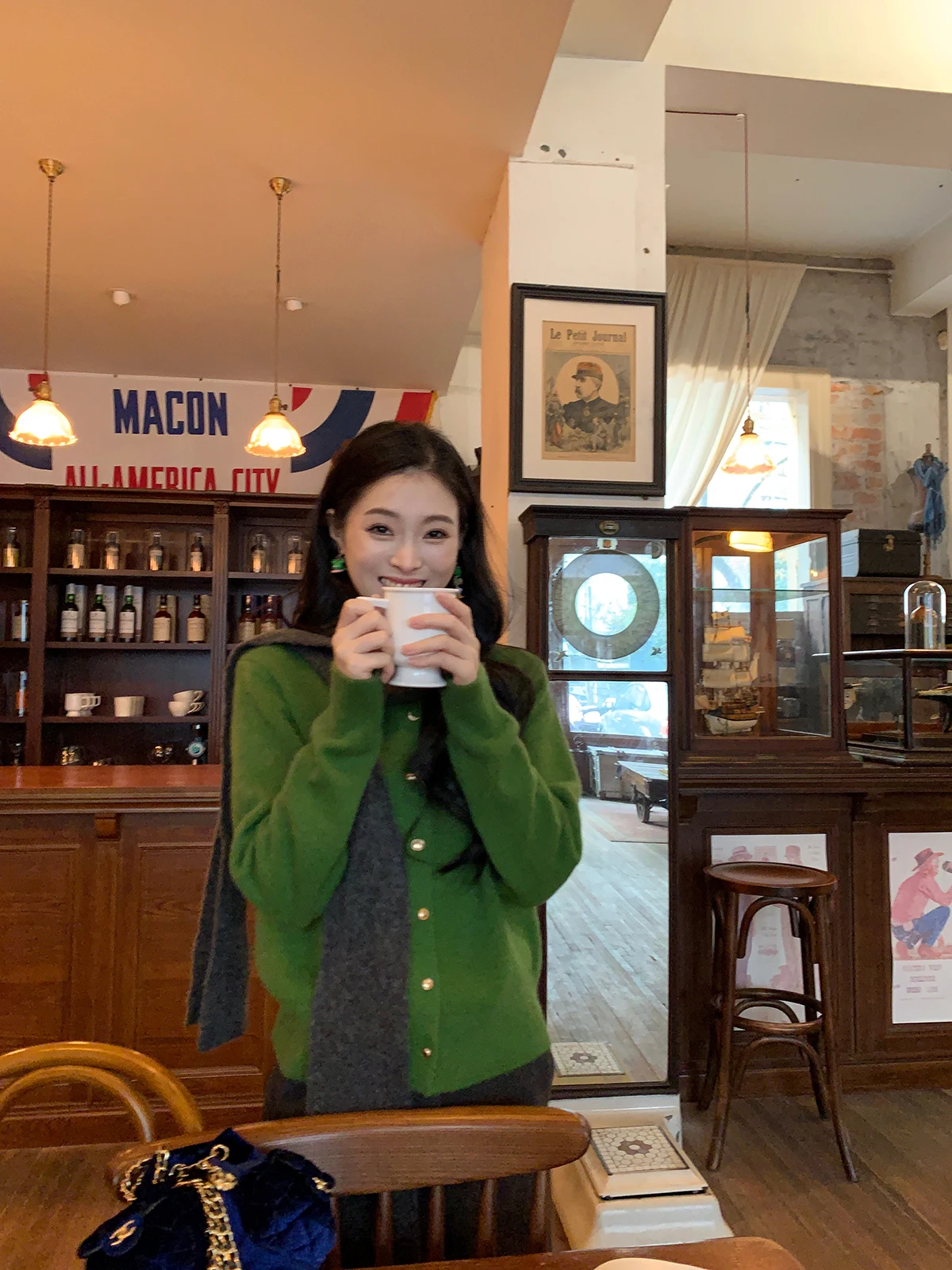 

Bright Yellow Elovey Miu Knitted Open Cardigan Whitening Moss een Knitted Sweater Jaet C02 Winter 2024 Ladies Faion