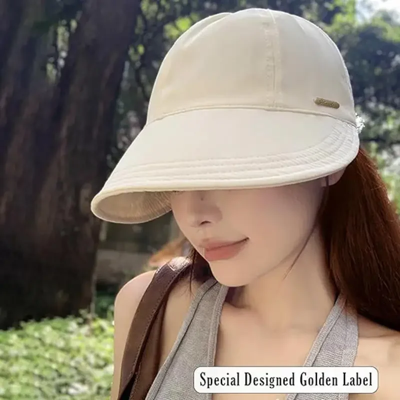Damen Faltbarer Sonnenhut Sommer Outdoor Strand Fischerhut Sonnenschutz UV-Schutz Kappe Verstellbare Baumwolle Breite Krempe Bucket Caps – Detail 3