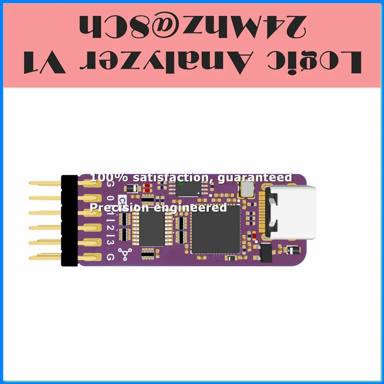 Logic Analyzer Usb - Analisador Lógico USB DLA Mini 24Mhz
