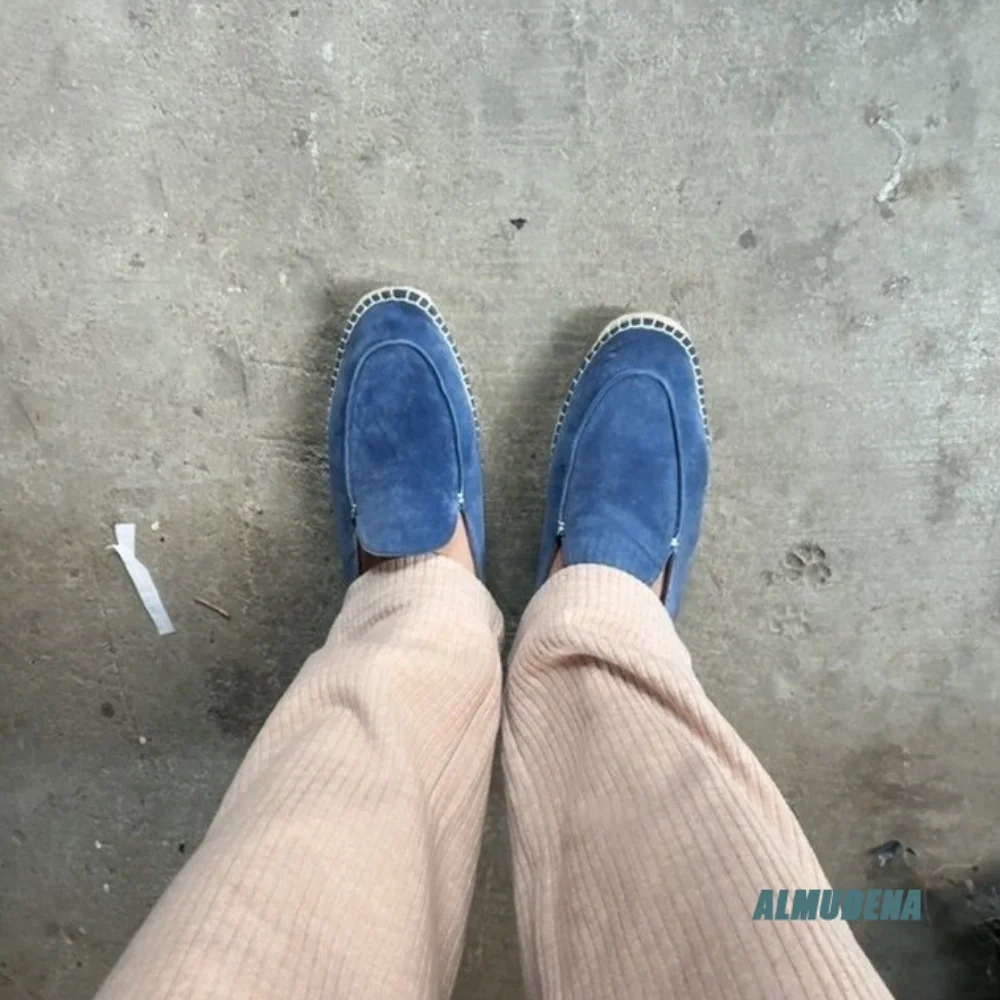 Multi Color Men Suede Loafers Slip On Flat Sole Shoes Outdoor Spring Summer Trendy Versatile Daily Walking Beach Casual Shoes