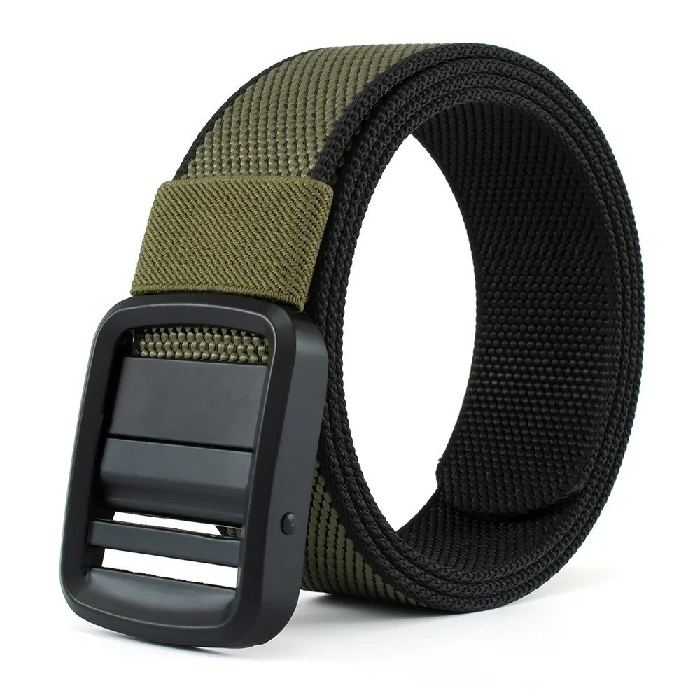 

Practical Nylon Men Belt Soft No Hole Design Adjustable Web Belt Classic Comfortable Jeans Belt Formal Events