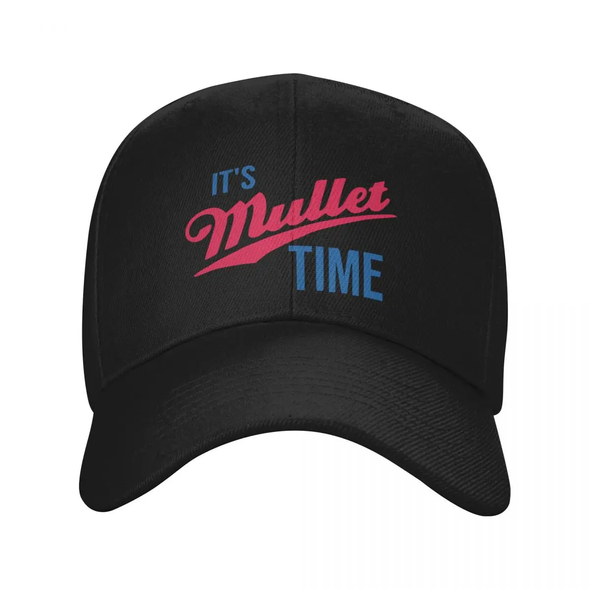 It's Mullet Time, Funny Mullet Baseball Cap Beach Sunscreen Luxury Man Hat sun hat Golf Women Men's