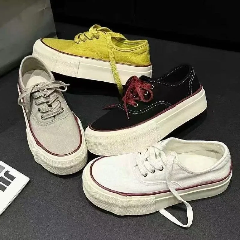 

Trend Women's Shoes Fashion Classic Canvas Casual Shoes for Woman Comfortable Lace Chunky Sneakers Designer Shoes Zapatos Mujer