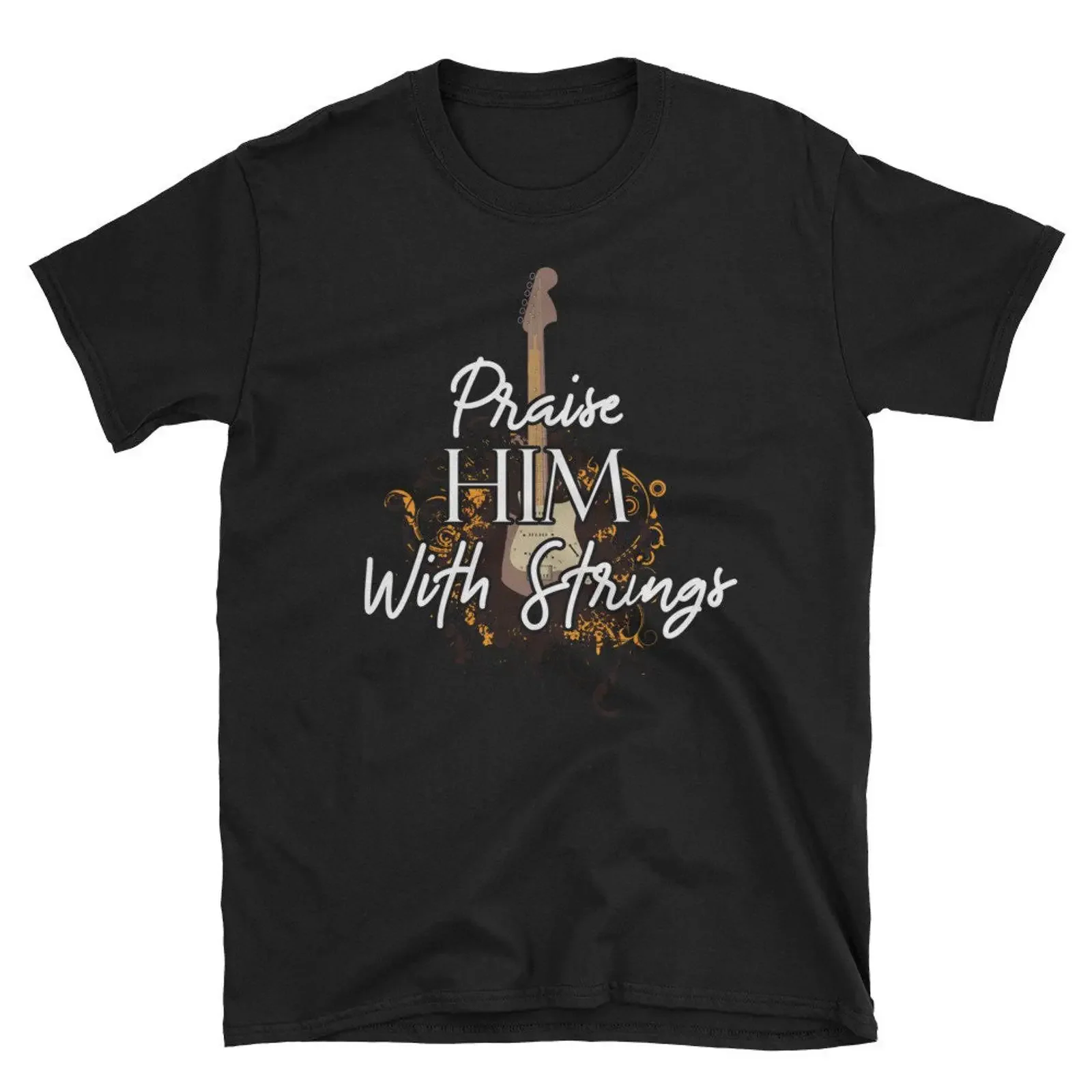 Praise Him With Christian Music T Shirt For  vintage Washed Versatile designer clothes Stretched streetwear Breathable homme
