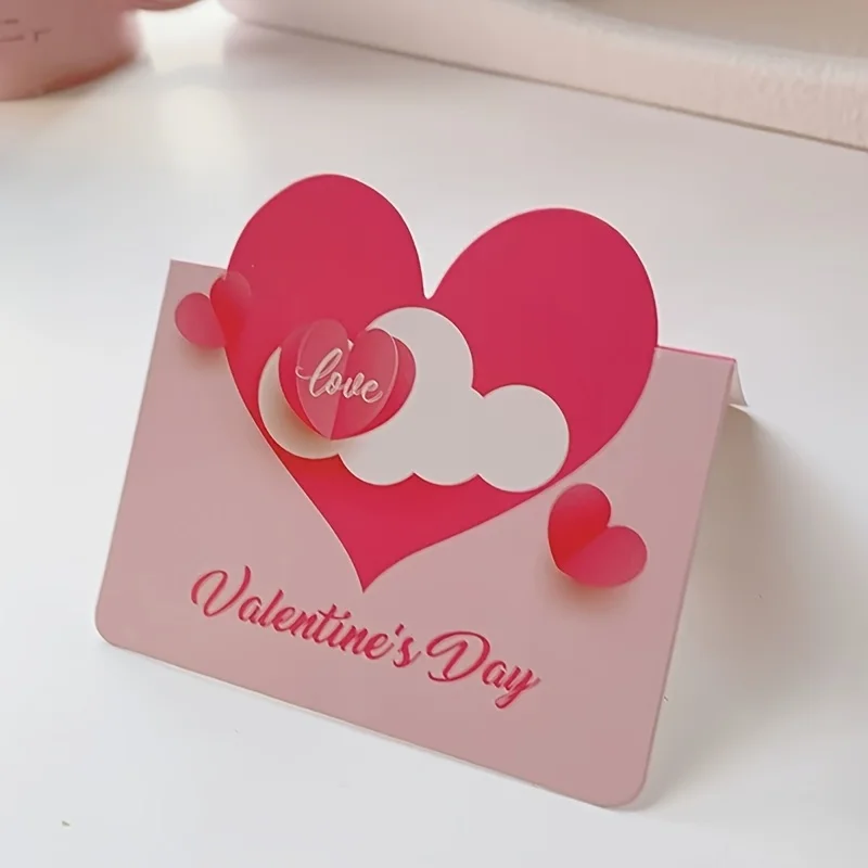 10 قطعة/المجموعة بطاقات هدية عيد الحب الحب بطاقة بريدية دعوة الزفاف بطاقات المعايدة الذكرى لها بطاقة هدية عيد الحب #6