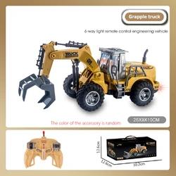 Children's Remote-Controlled Six Channel Excavator Bulldozer Forklift Engineering Vehicle Toy